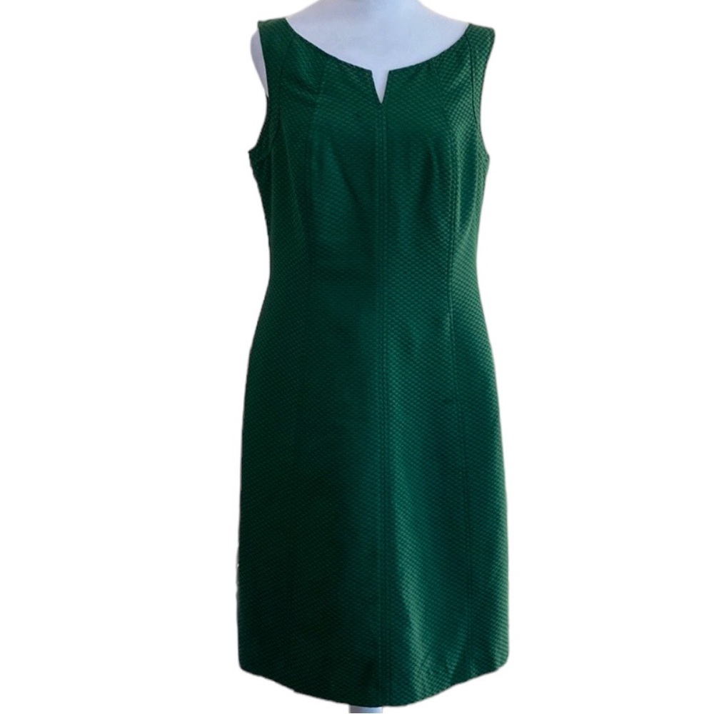 Talbots Green Sleeveless Cotton Silk Dress size 12